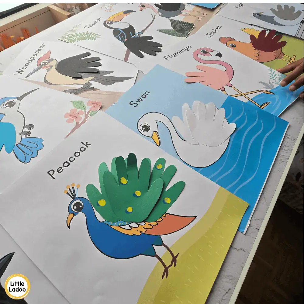 Handprint Birds Printable