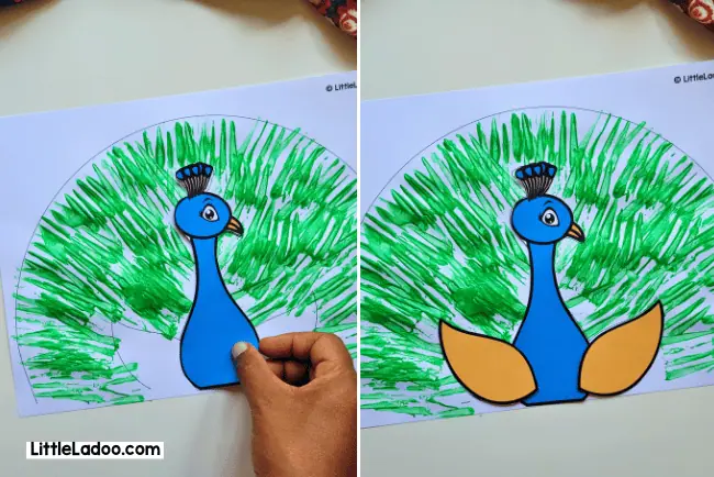 Peacock Fork Painting