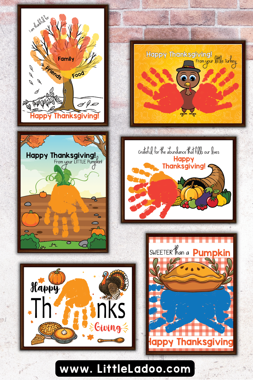 thanksgiving handprint art printable {8 designs}