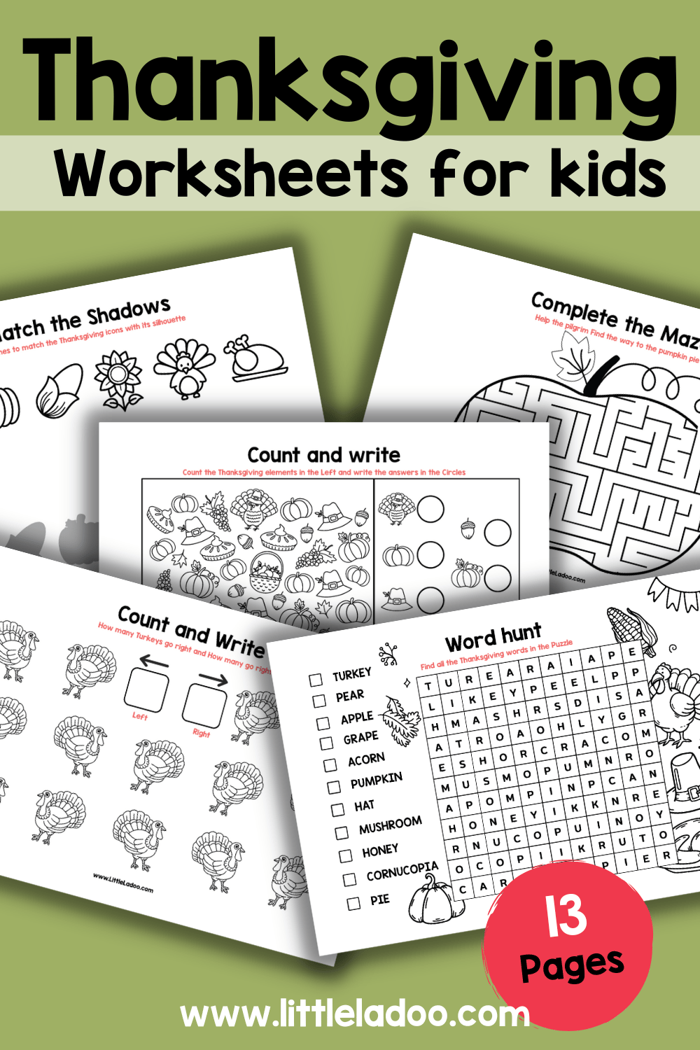 Thanksgiving Worksheets Free Printable - Thanksgiving Worksheets For Kids 1 