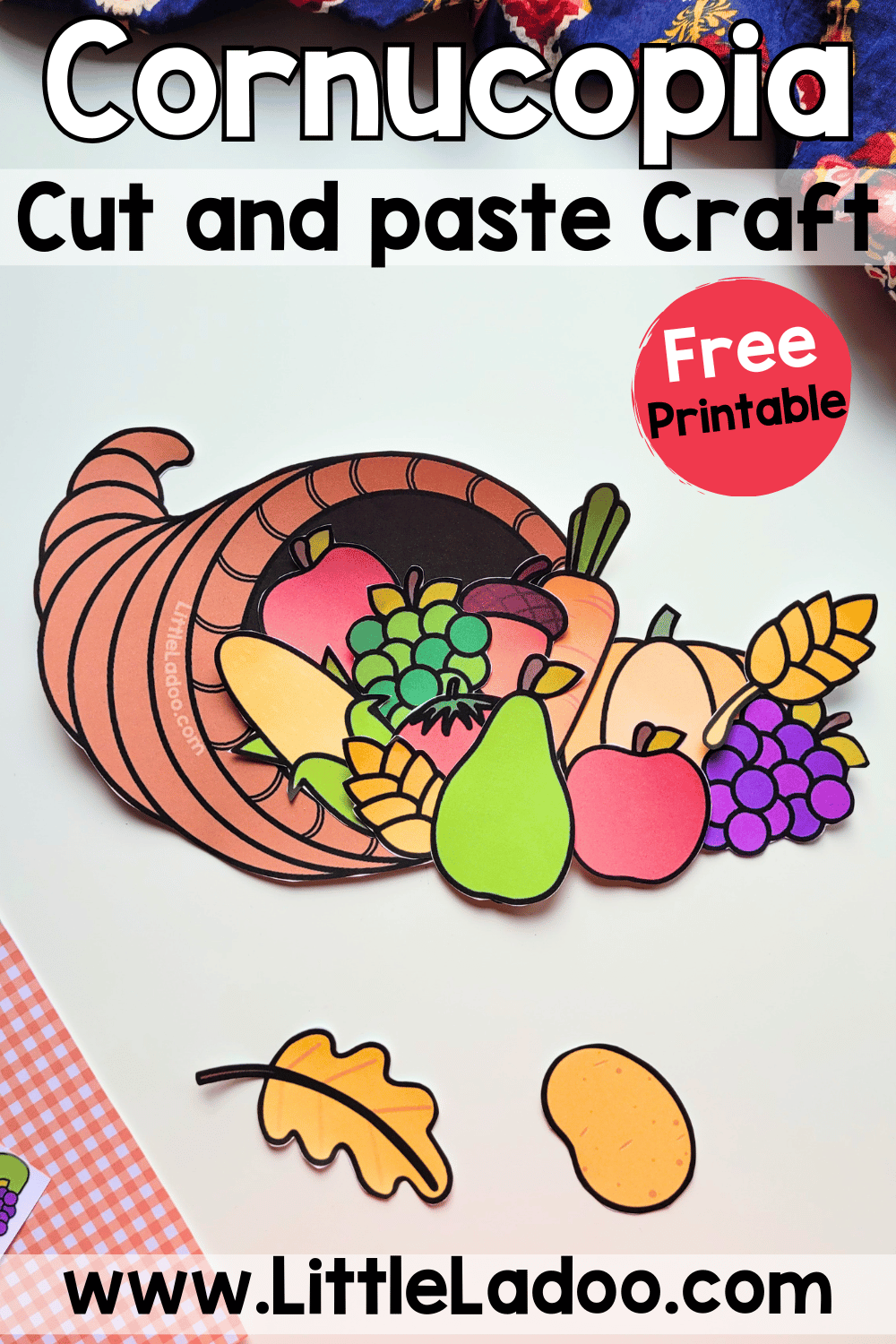 Cornucopia Cut and Paste Craft Free Printable cornucopia-cut-and-paste-craft-free-printable