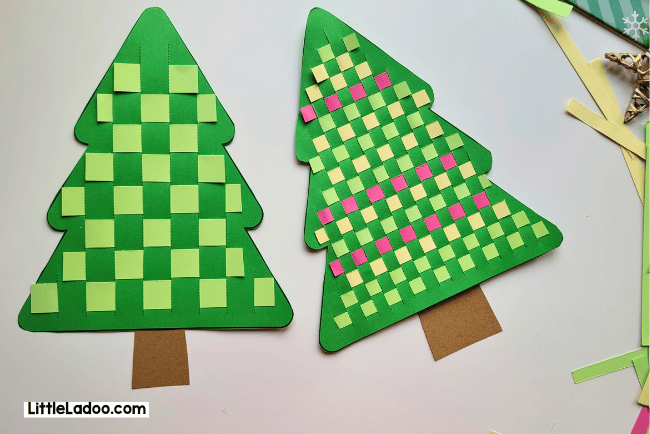 Paper Weaving Christmas Tree Craft