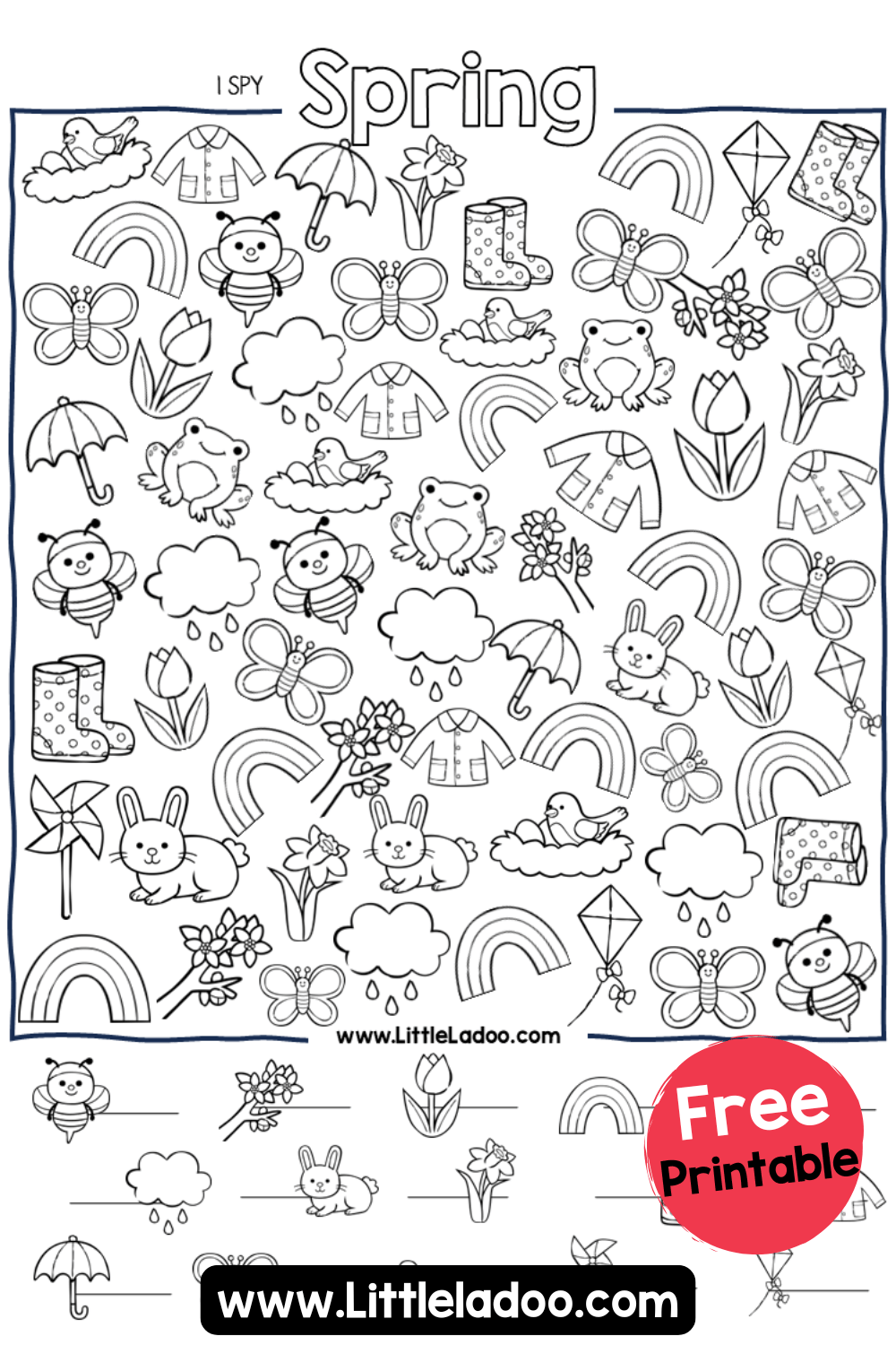 I Spy Spring Free Printable for Free Seek And Find Printables