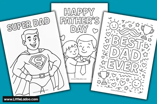 Father's Day Colouring Pages Free Printable