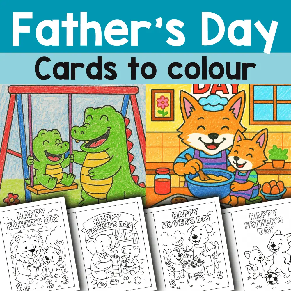 Father's day Card to colour
