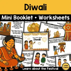 Diwali Mini-Booklet and Worksheets Printable