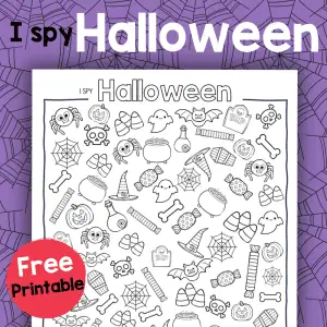 Halloween I spy worksheets printable