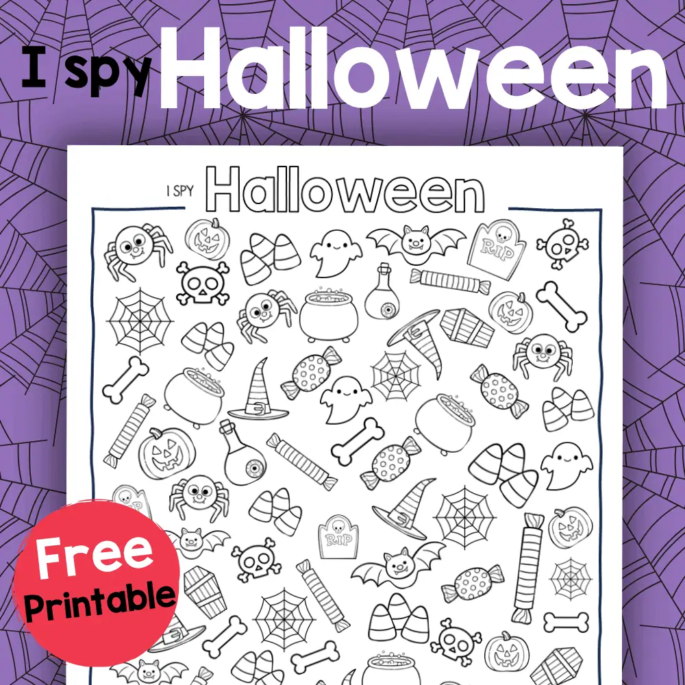 Halloween I spy worksheets printable