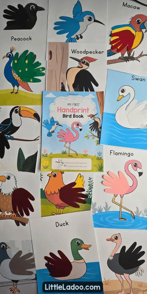 Handpirnt Birds craft