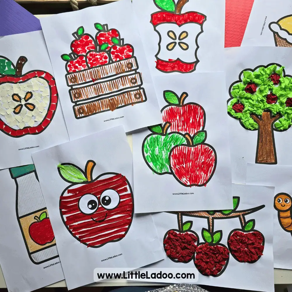 Apple Craft Ideas with printable templates