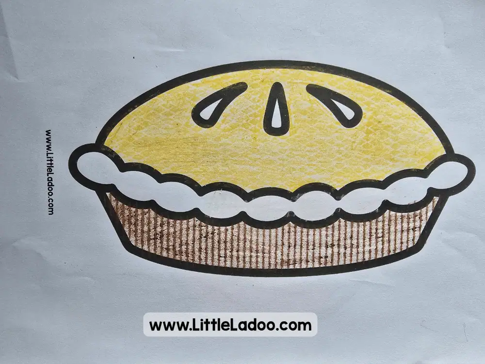 Texture crayon apple pie craft